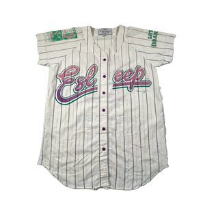 Vintage 1990 Esleep Channel 5 Baseball Jersey OSFA All Star Graphic Shirt